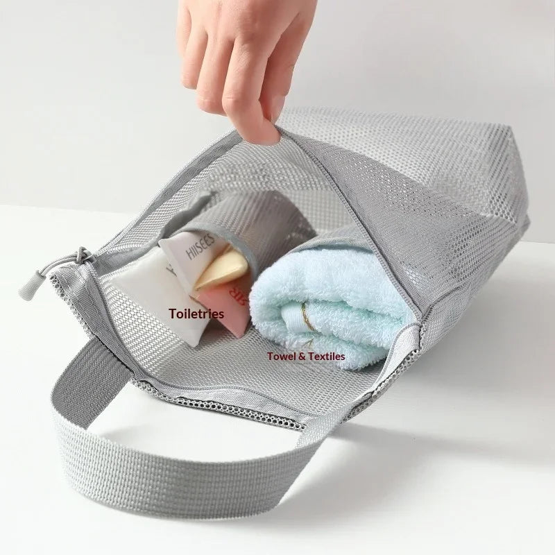 Large Mesh Toiletry Bag 22x26cm – Travel & Makeup Organizer Travel Toiletry Bag Zpaxo