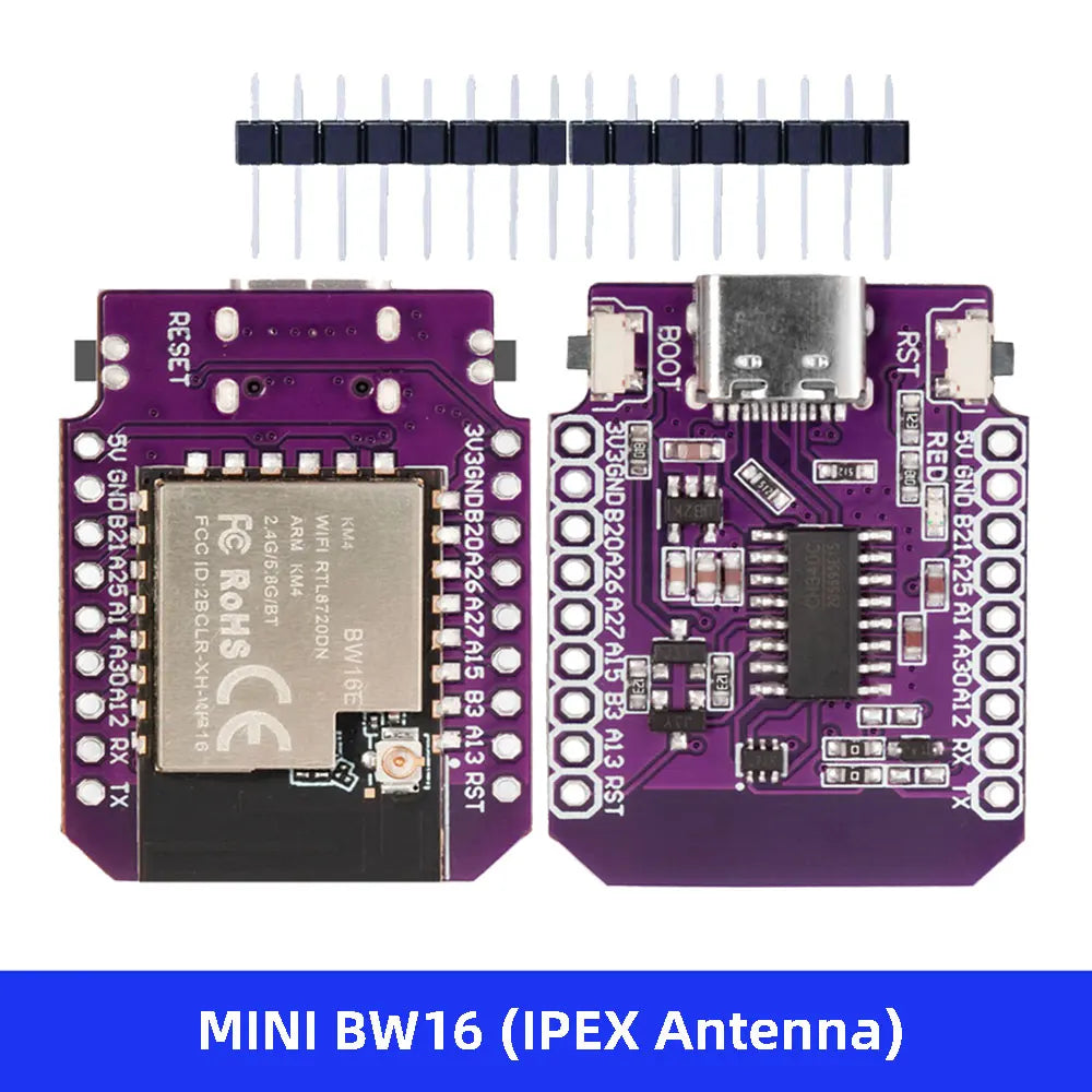 RTL8720DN Dual Band WiFi 5.0 Bluetooth BLE Module MINI BW16 2.4ghz with 5ghz wlanDevelopment Board for arduino Zpaxo IPEX antenna