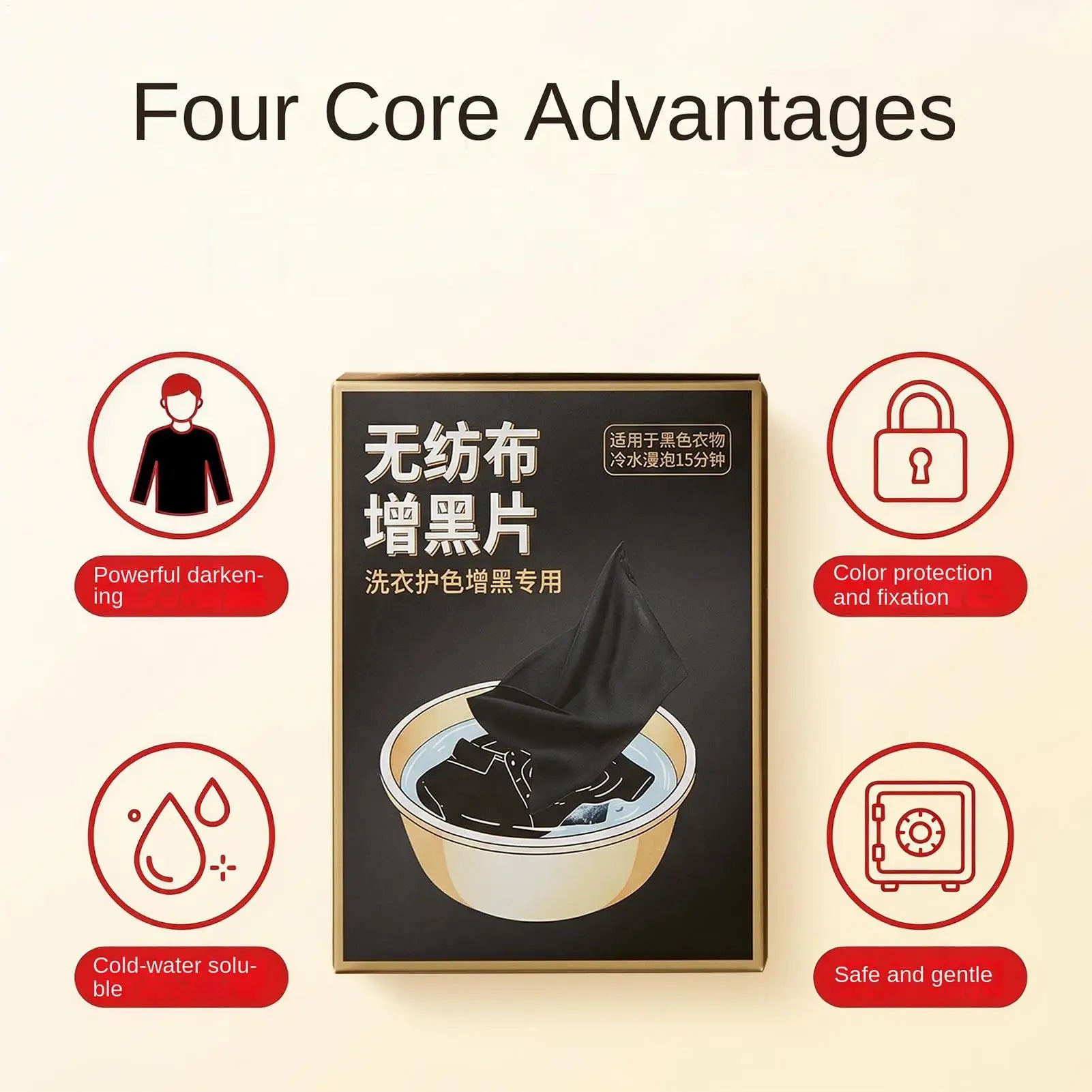Black Dye Clothes Fabric Darkening Restoration Tablets Clothing Sheet