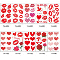 Valentine's Day Temporary Tattoo Stickers Lips Kiss Heart Waterproof Zpaxo Default Title