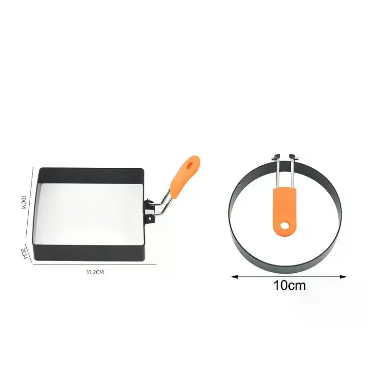 Kitchen Gadgets Muffins Omelet Maker Frying Egg Cooking Tool Stainless Steel Egg Fried Ring Non-stick Square Round Pancake Mold Zpaxo