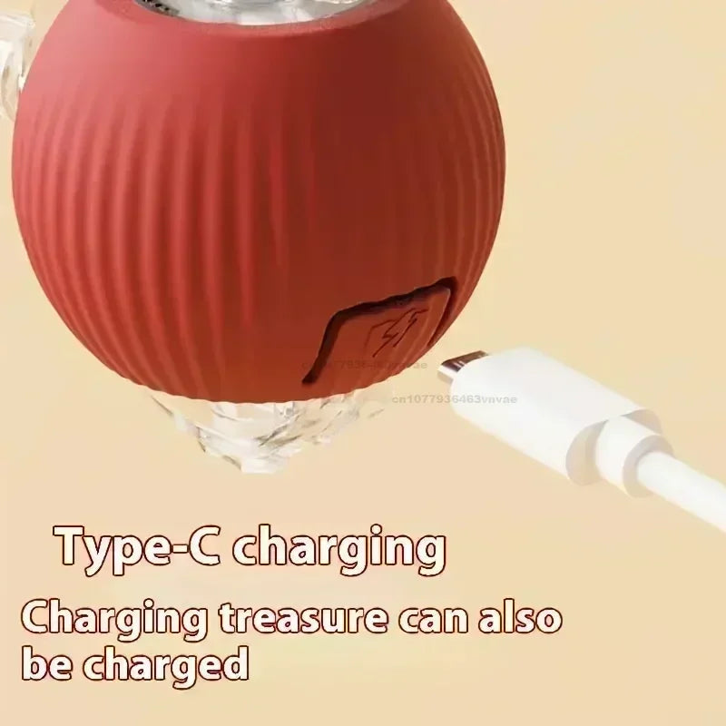 Cat Interactive Ball Toys Automatic Rolling Ball Faux Tail Rechargeable Pet Electric Toy Dog Cat Training Imitate Mouse Cat Toys Zpaxo