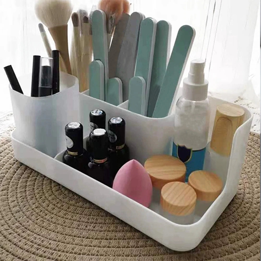 Makeup Organizer Box Cosmetic Storage Box for Bathroom Office Desktop for Brush Lotion Lipstick Nail Polish Container Zpaxo