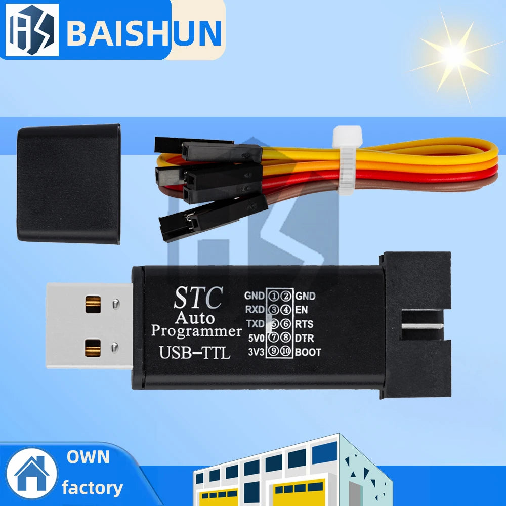 STC51 USB TTL Universal Programmer 3 3V 5V Dual Voltage Auto Zpaxo Default Title