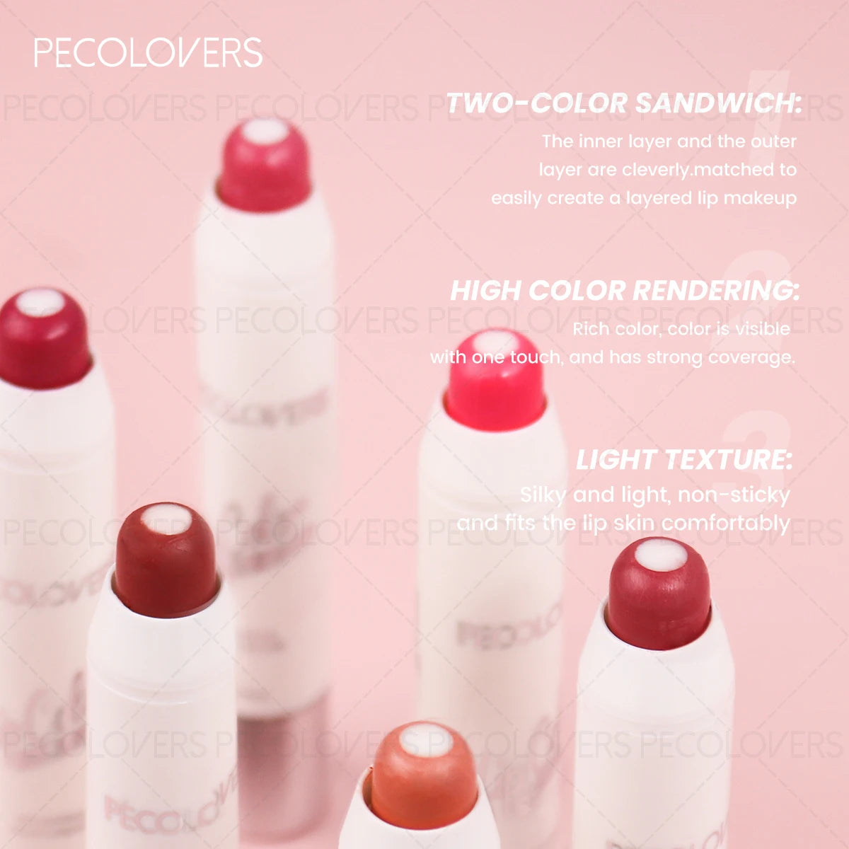 Moisturizing Sandwich Lipstick Combining Lip Balm Nude Waterproof Zpaxo