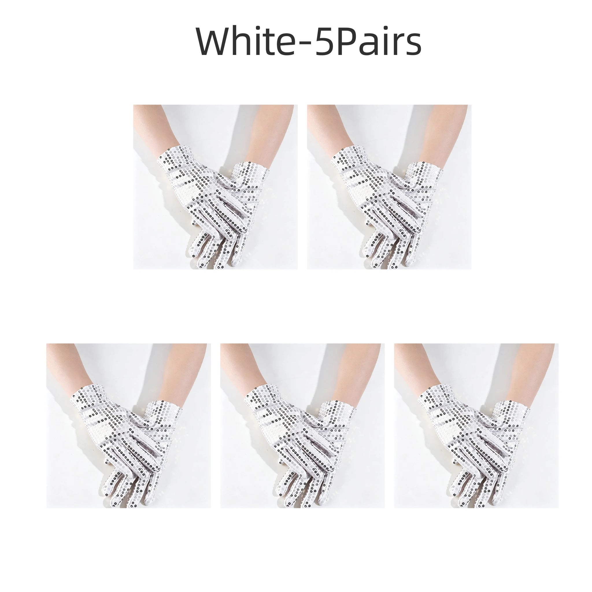 Sequin Shiny Mesh Gloves Sparkly Costume Accessories Stage