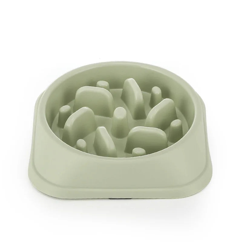 Pet Dog Slow Feeder Bowl Non Slip Puzzle Anti-gulping Slower Food Zpaxo Green