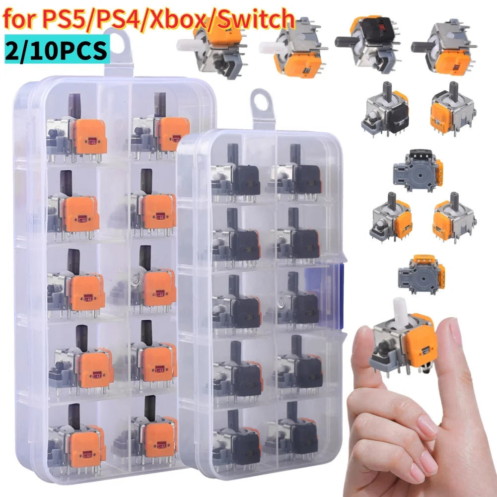 2 3D Hall Effect Joystick Precision Analog Stick Sensor Module PS4 Zpaxo