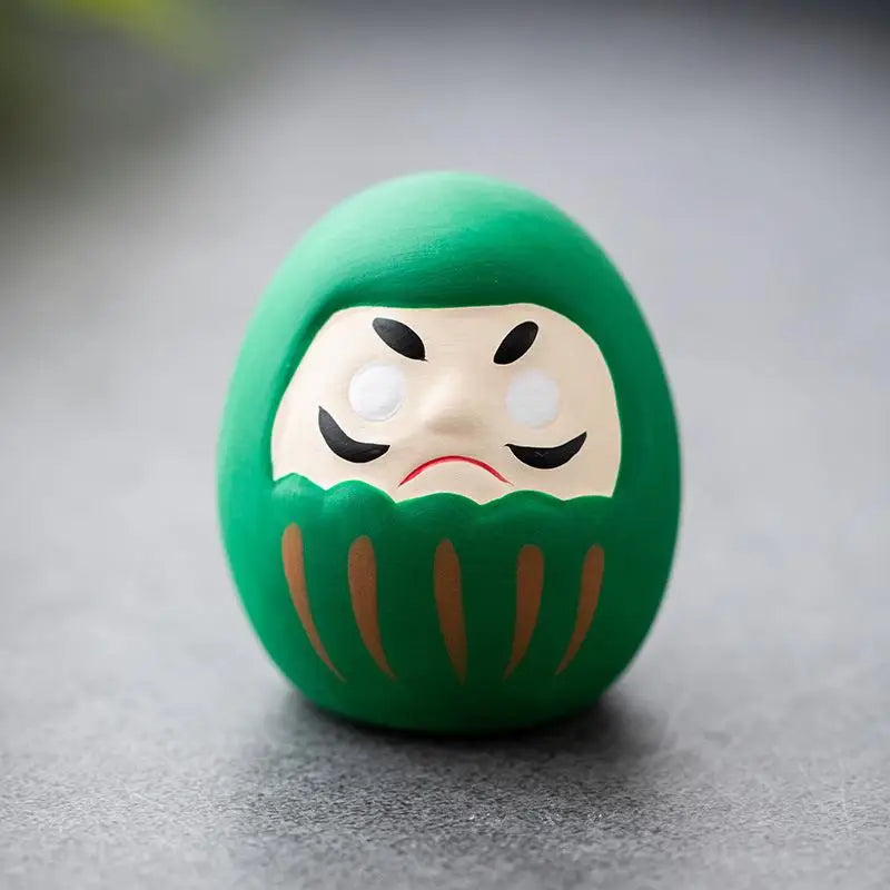 Japanese Daruma Doll Ceramic Statue – Lucky Fortune Decor Lucky Decor Figurine Zpaxo A4