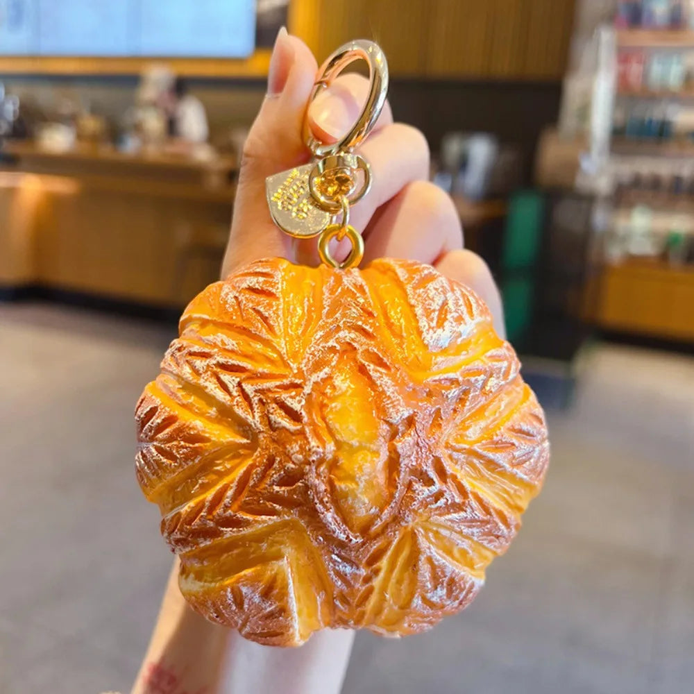 Realistic Bread Squishy Keychain Slow-rebound Mini-size Simulation Zpaxo Style E