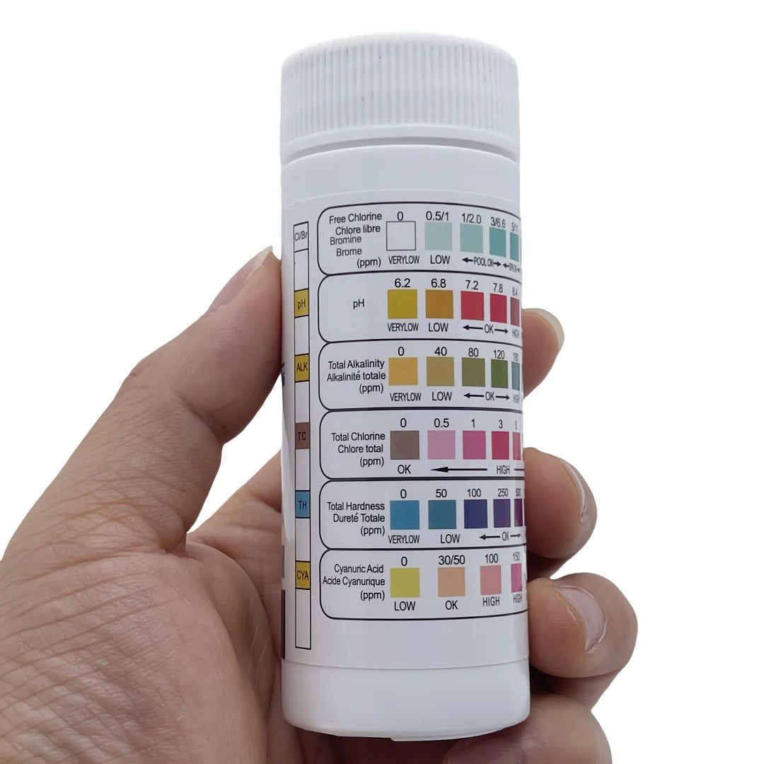 50 Strips 6-in-1 Pool Spa Water Test Accurate Measurement PH Chlorine