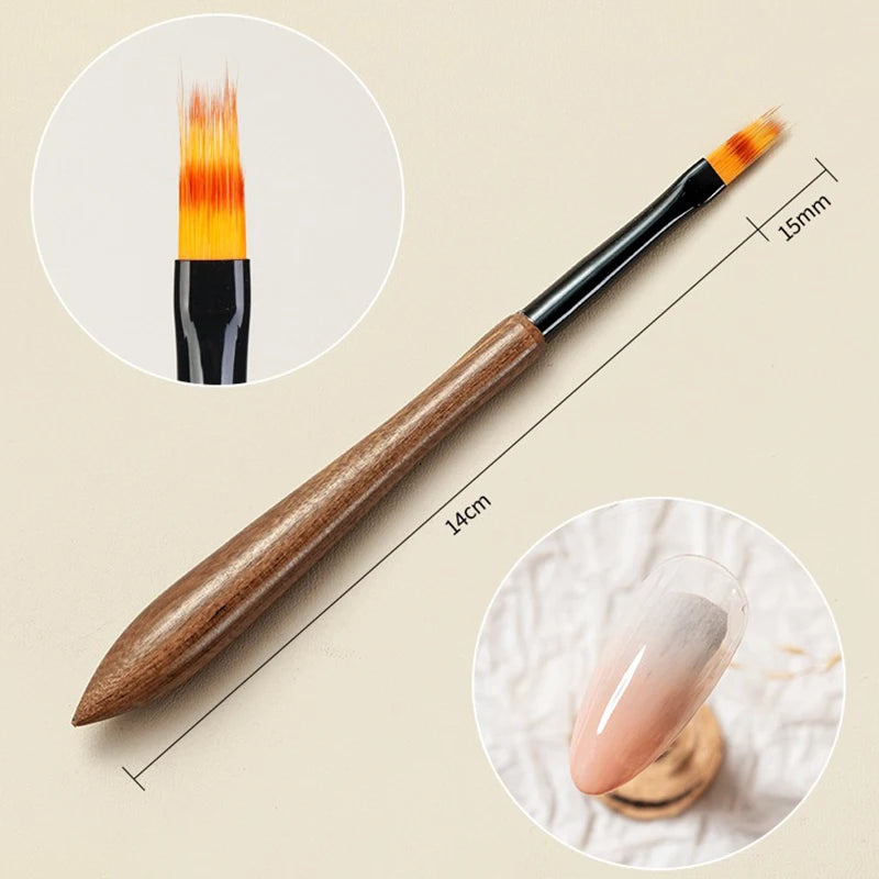 Soft Nylon Wood Handle Watercolor Nail Brush Art Liner Stripes Grid Zpaxo 03