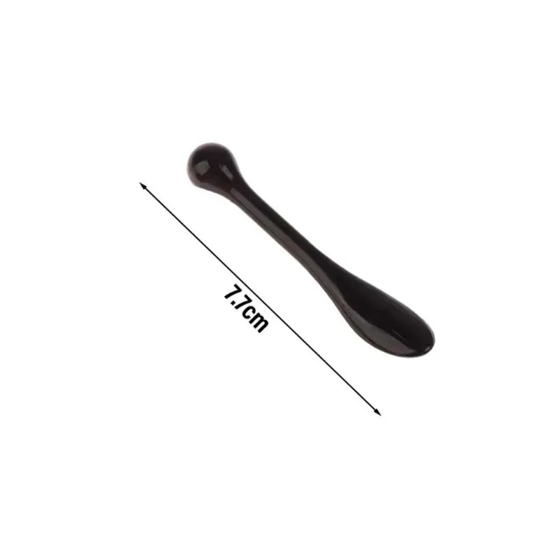 1 Acrylic Cosmetic Spatulas Scoop Face Cream Mask Spoon Eye Massage Zpaxo Black 1Pc