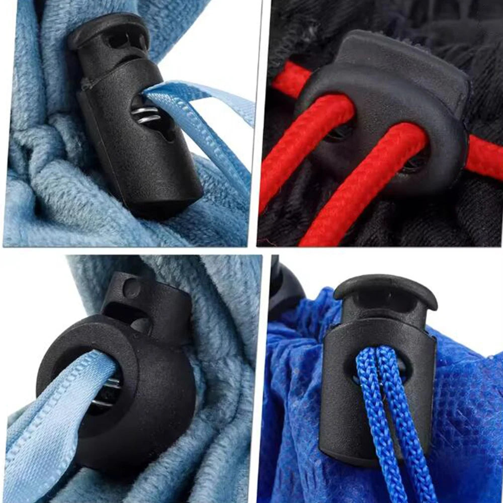 10Pcs Single/Double Hole Cord Lock Stopper For Sportswear Shoes Backpack Drawstring Paracord Rope Spring Toggle Clasp Accessory Zpaxo