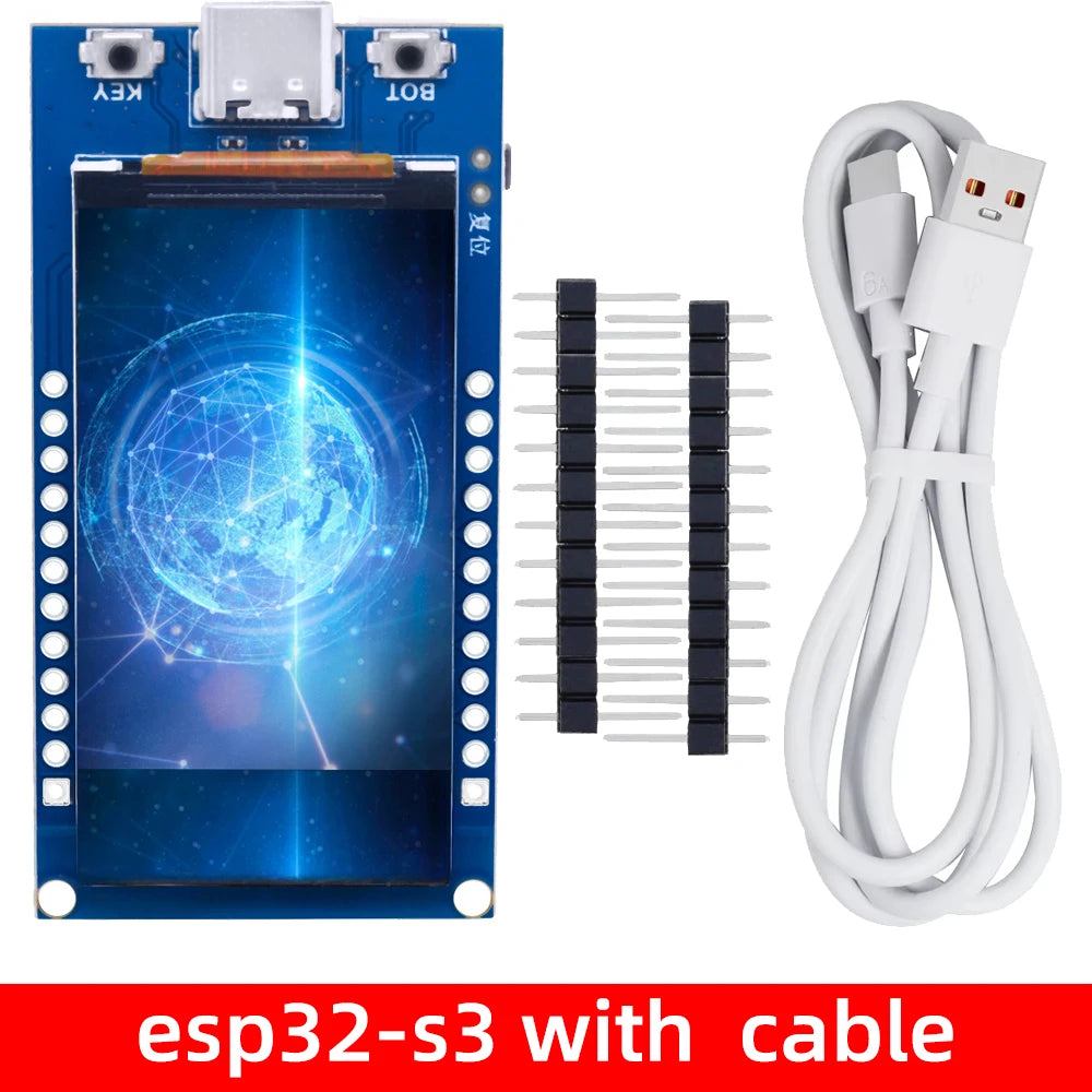 ESP32-S3 Development Board 1 9-Inch ST7789 LCD Wifi Bluetooth 5 0 170 Zpaxo with cable