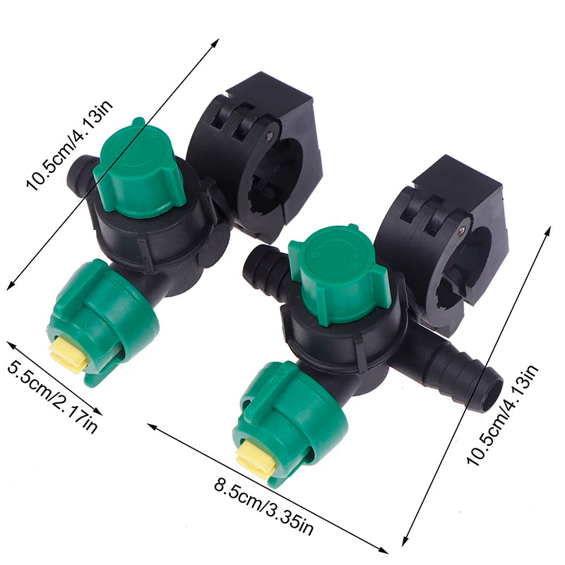 1Pc External Thread Agricultural Sprayer Fan Shaped Spraying Adjustable Nozzle For Agriculture Tubing Garden Irrigation Zpaxo