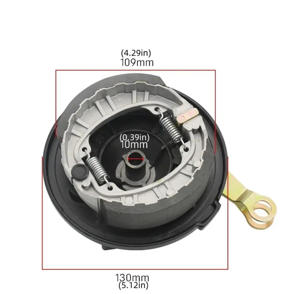 110 Type 110 Front Drum Brake Sensitive Braking Aluminum EBike Front Drum Brake Thickened Material 10mm Holes Front Wheel Brake Zpaxo