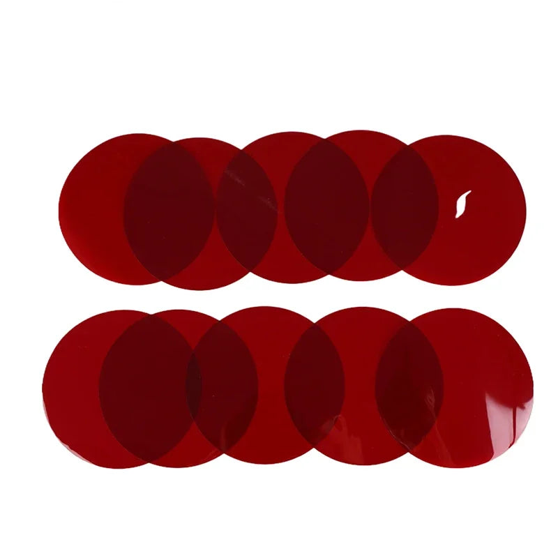 5 Lamp Correction Film Self Adhesive Transparent Filter Sheets Light Zpaxo Red 10pcs