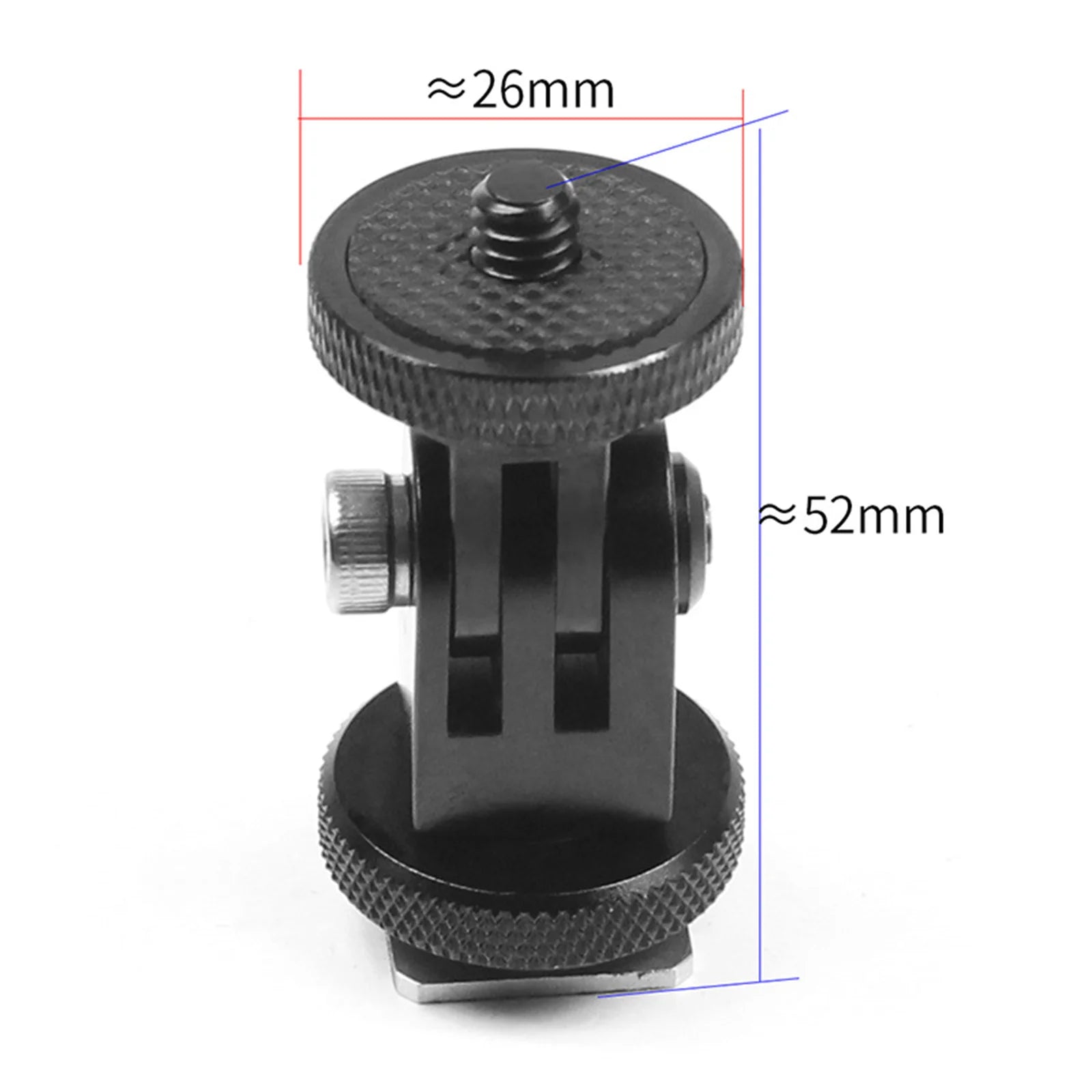Gopro 12 11 10 Aluminum Alloy 360 Rotatable Cold Shoe 1 4 Screw Base