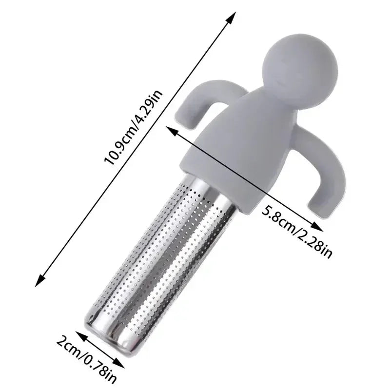 Stainless Steel Tea Infuser Kitchen Accessory Household Use Reusable Metal Makeup Brushes Massage Kitchen Dining Bar Garden Zpaxo
