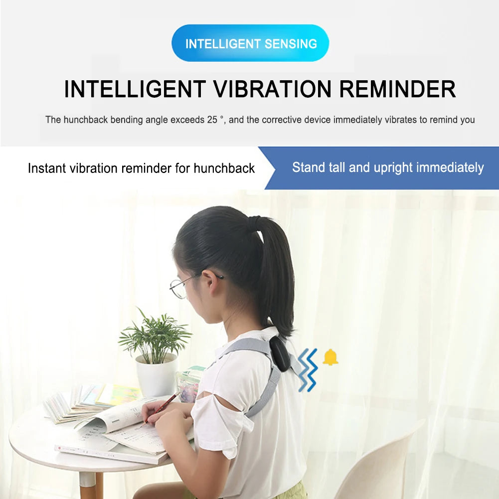 8-shaped Shoulder Training Corrector Smart Sensor 400mAh Back Correction Belts Vibration Reminder Adjustable for Children Adults Zpaxo