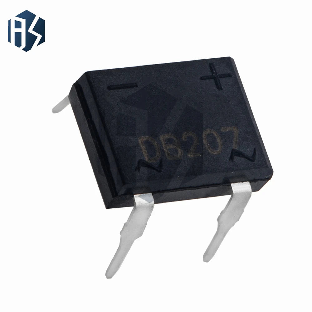 10pcs/lot diode bridge retifica DB207 DIP-4 DB207S DIP4 2A 1000V power diode rectifier 1000v electronic components Zpaxo