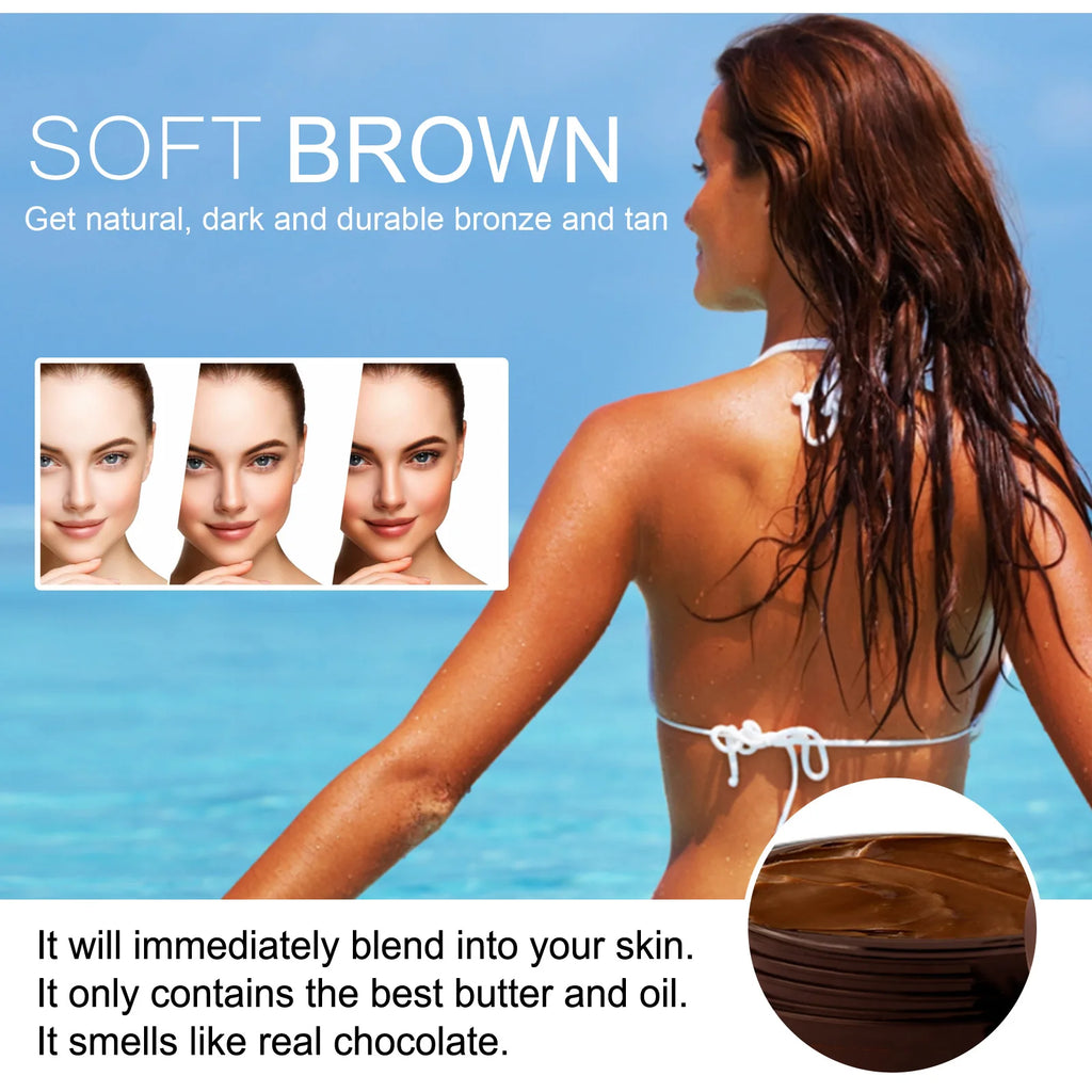 Self-Tanning Cream Intensive Tanning UV Protective Outdoor Summer Beach Brown Bronzer Long Lasting Sunless Fake Tan Body Lotion Zpaxo