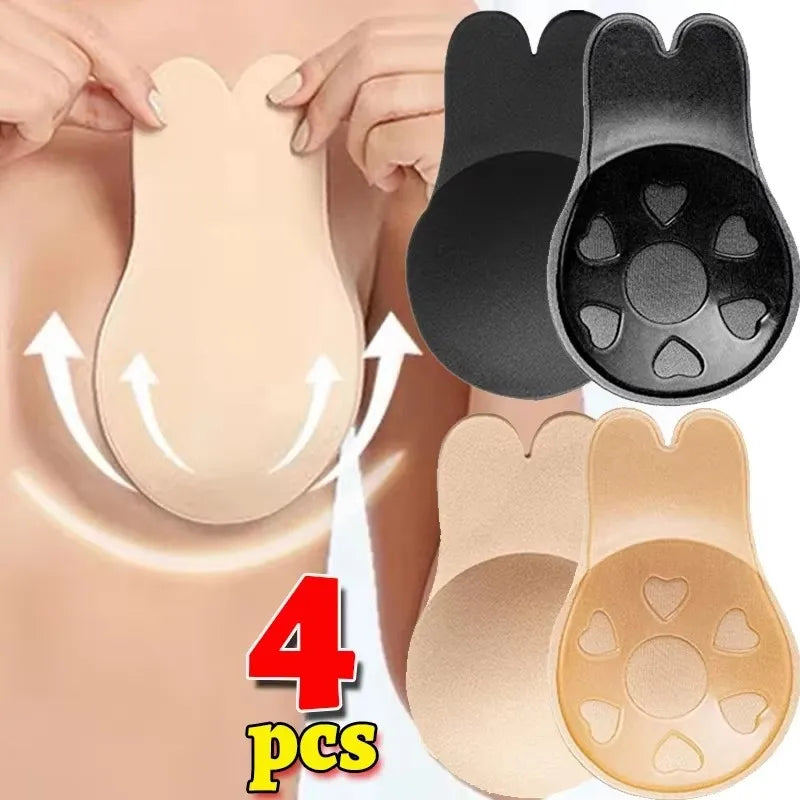 Women's Silicone Invisible Adhesive Strapless Push-Up Bra | Reusable