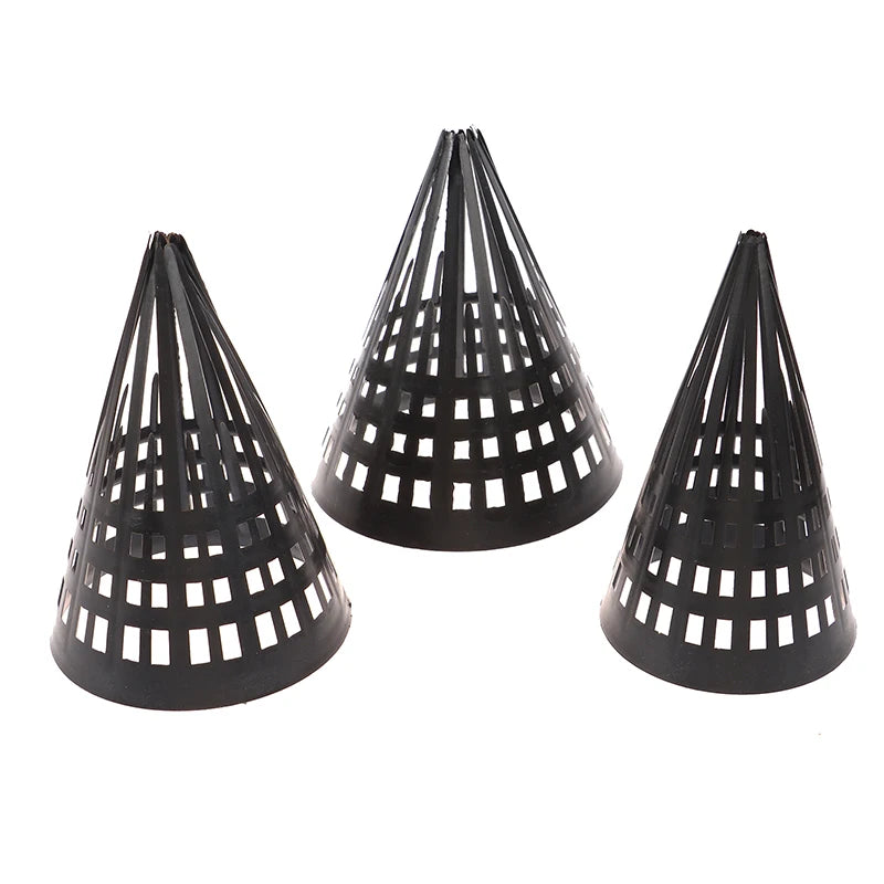 5Pcs Tapered Inlet Fishing Net Finless Eel Loach Trap Fishing Cage Lid Durable Plastic Tackle Cage Lid Black Fishing Accessories Zpaxo