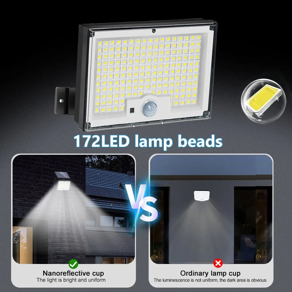 Solar Lights Outdoor 172/344/400 LED Split Solar Security Lights Motion Sensor Solar Powered Garden Light Waterproof Yard Garage Zpaxo