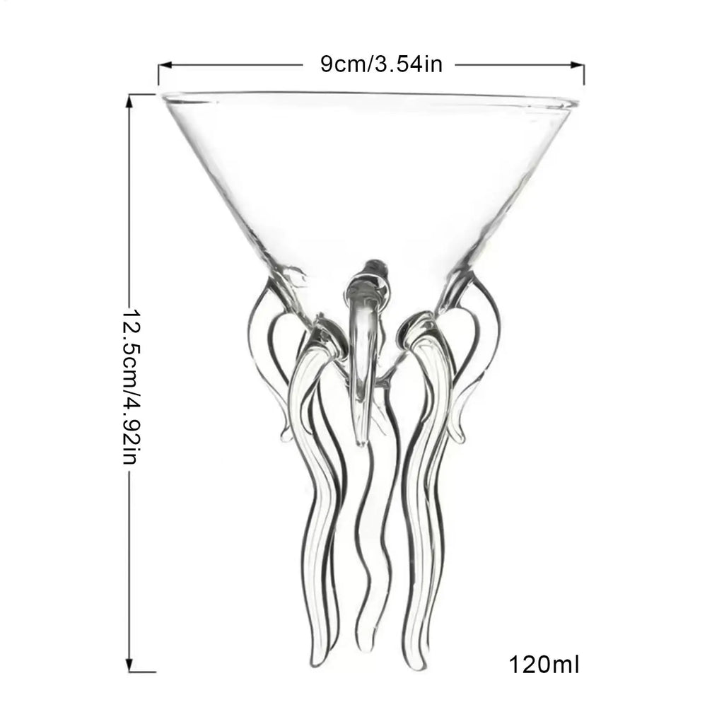 Cute Cocktail Glasses Funny Clear Glassware Octopus Glass Cup Wine