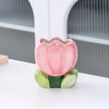 Flower Pen Holder Ceramic Desktop Decoration Cute Girl Desk Office