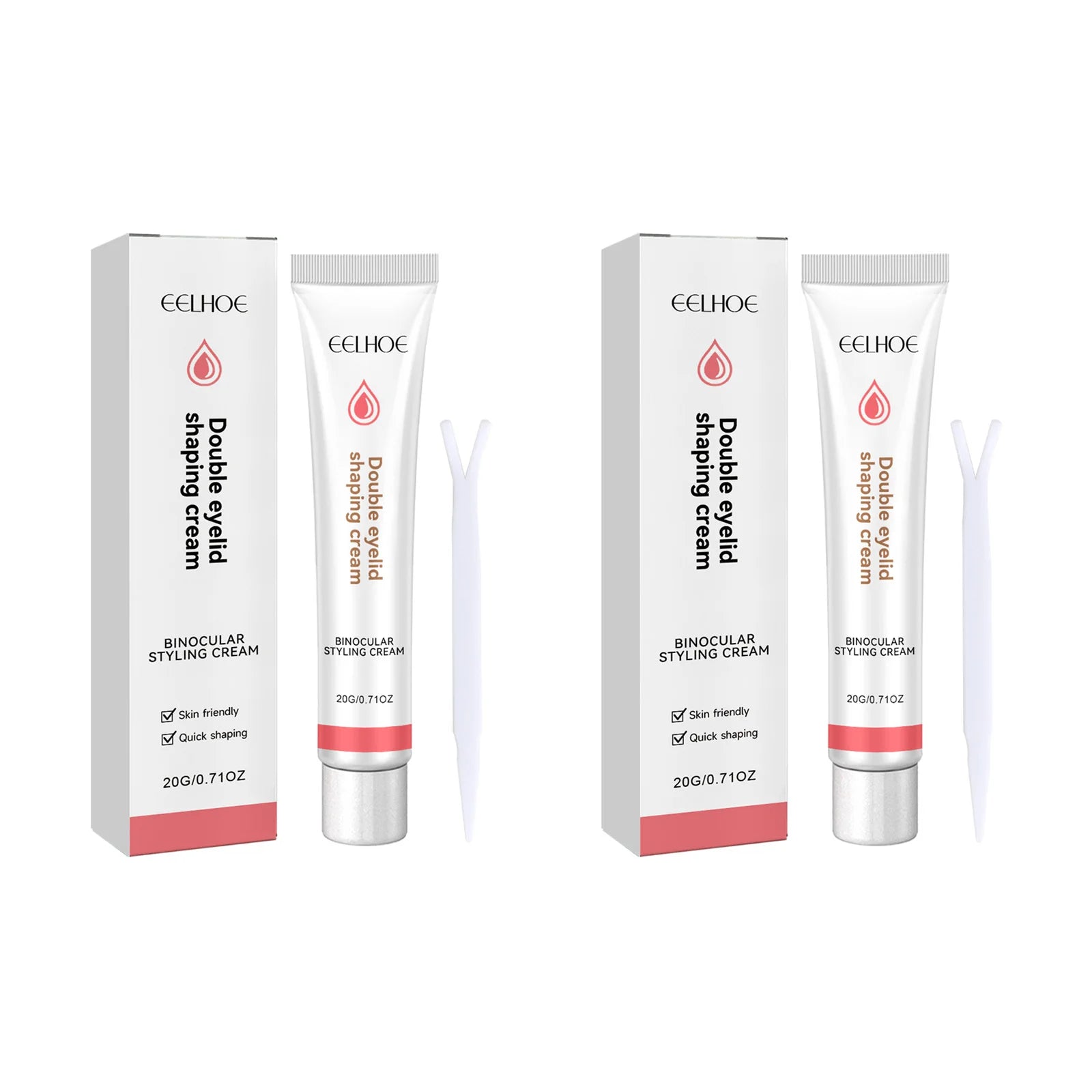 Eelhoe Double Eyelid Styling Cream – Invisible Eye Lift Glue Eyelid Styling Cream Zpaxo 2 Sets