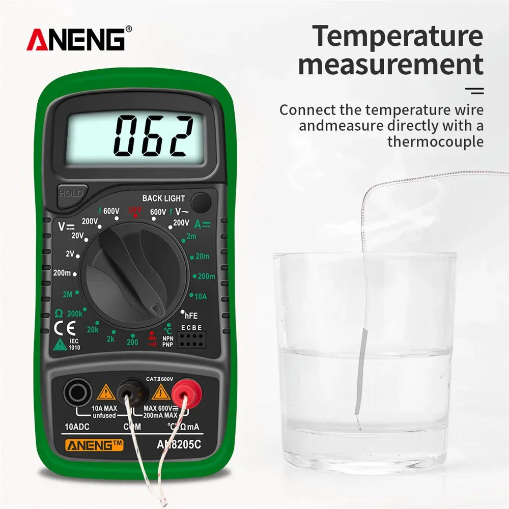 Digital Multimeter Meter Multimetro AC DC Ammeter Volt Ohm Tester