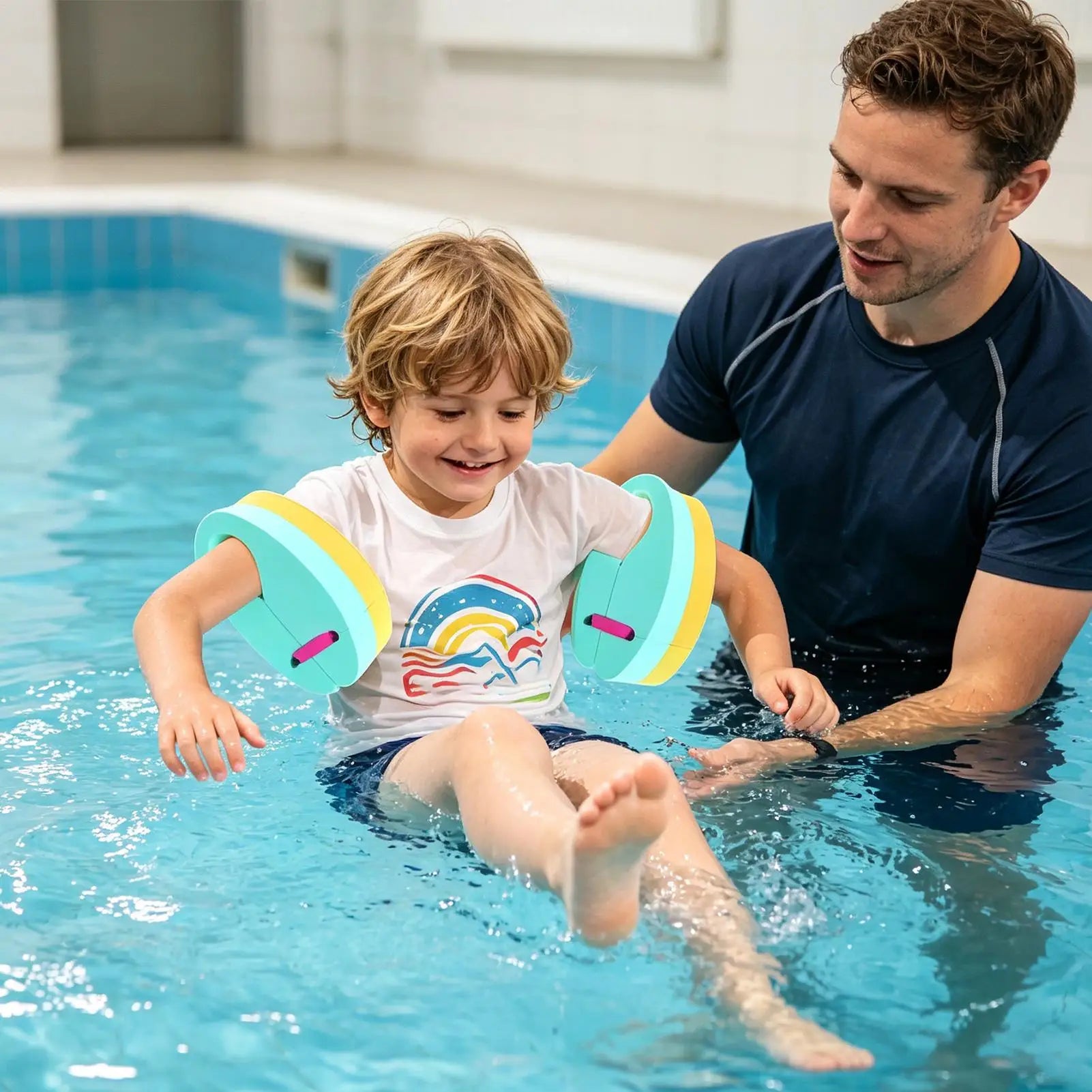 Swim Floats For Kids Adjustable Swimming Belts EVA Children's Swim Rings For Boys Girls Indoor Bathtub Summer Beach Lake Boat Zpaxo