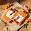 2Pcs 100% Natural Organic Tumeric Skin Whitening Anti Acne Handmade Skin Care Face Body Turmeric Bar Soap Zpaxo 200g