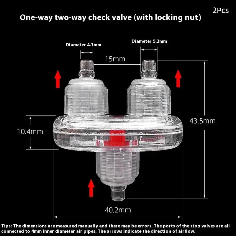 Durability Aquariums Fish Tank Oxygenation Pump Check Valve Oxygen Zpaxo A3