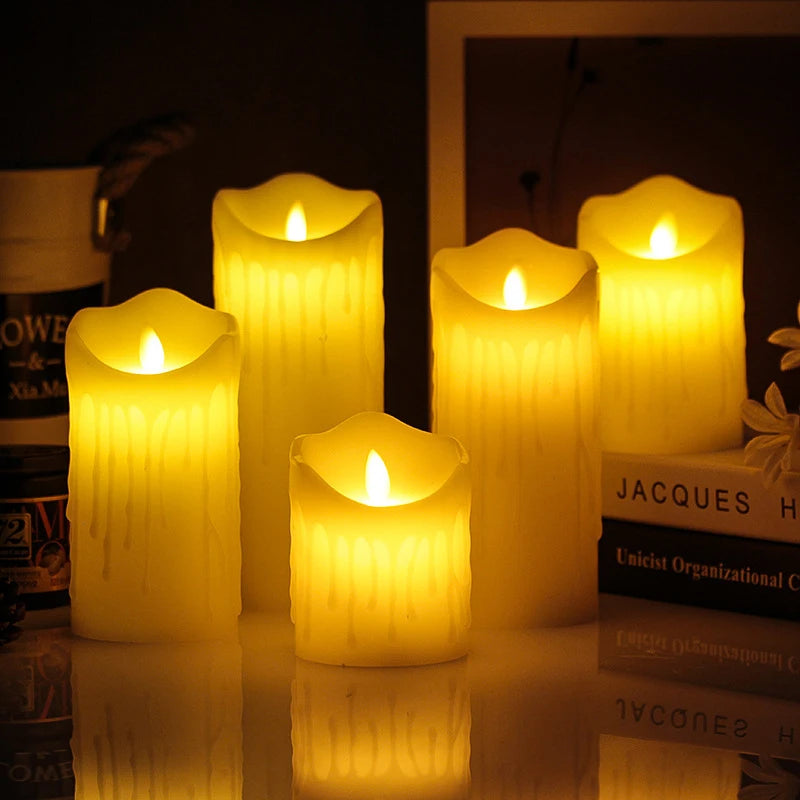 Realistic LED Electronic Candles | Romantic Wedding Candles | Valentine's Day, Christmas, and Halloween Candle Lights