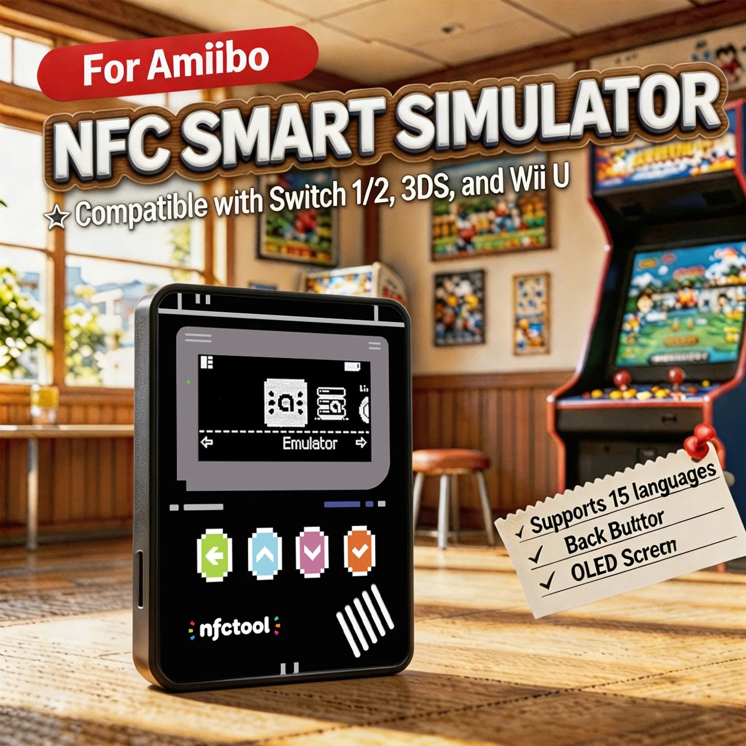 For NFC Amiibo Chargeable Simulator Emulator Universal Writer for Switch/SWITCH2 Accessories Wiiu 3ds Kingdom Tears Breath Wild Zpaxo