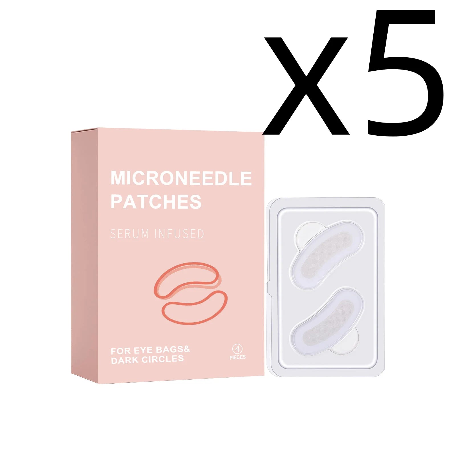 Retinol Eye Patches – Firm, Depuff & Reduce Dark Circles Eye Treatment Patches Zpaxo 4pcs Boxed X 5PCS