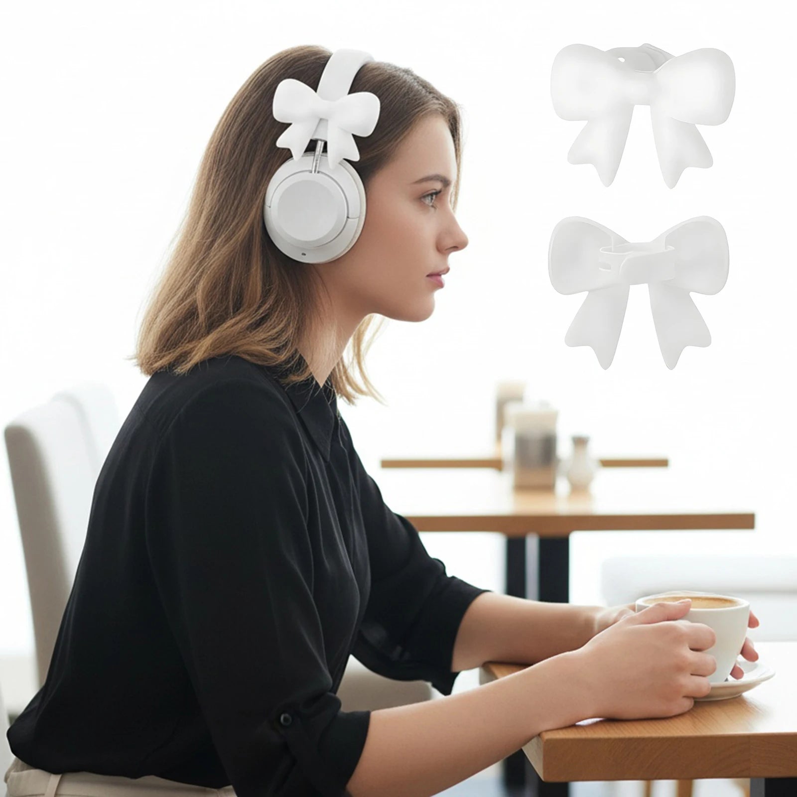 Silicone Bow Headphone Accessory Wide Compatibility Exquisite Gaming