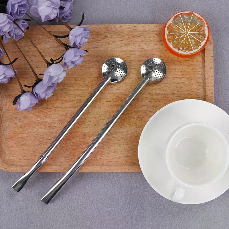 Stainless Steel Straws Yerba Mate Straw Tea Drinking Bombillas Filter Zpaxo