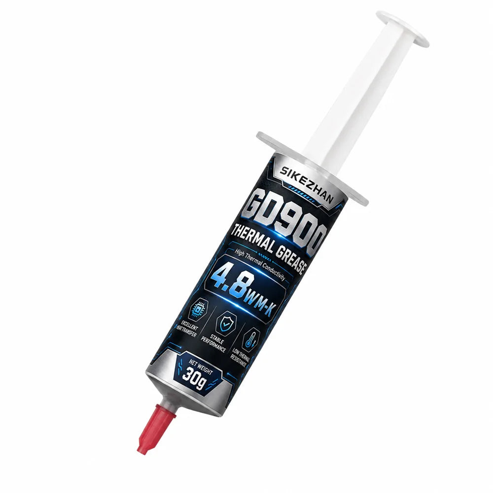 SIKEZHAN 2Pc Thermal Paste 30g Silicone Grease High Conductivity Cooling Compound for CPU GPU LED Heatsink Processor Chip Cooler Zpaxo GD900-30g