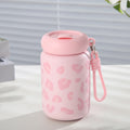 350ml Leopard Print Insulated Cup – 304 Stainless Steel Travel Insulated Travel Cup Zpaxo Pink 350ml