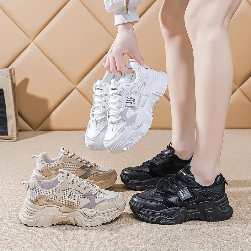 CINESSD Sneakers All-match Shoes Women Vulcanize Light Thick-soled Zpaxo