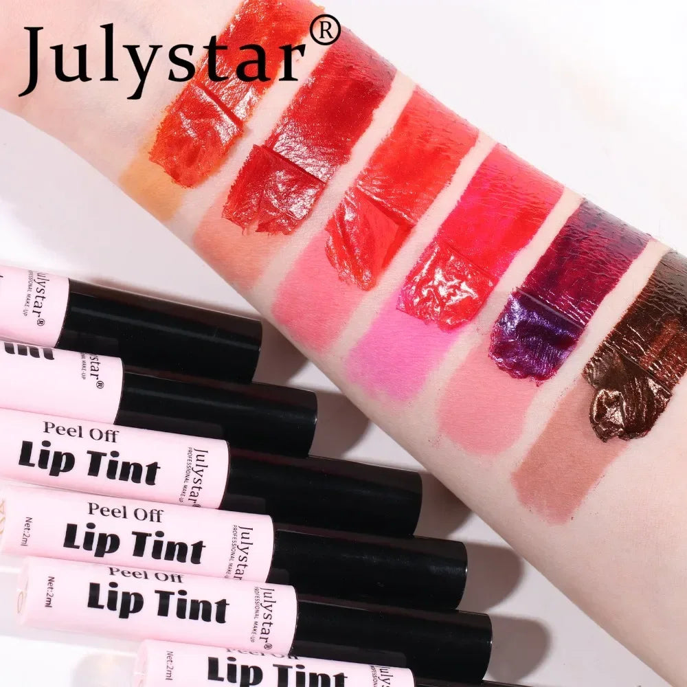 Julystar 6Color Peel Off Liquid Lipstick Waterproof Lasting Matte