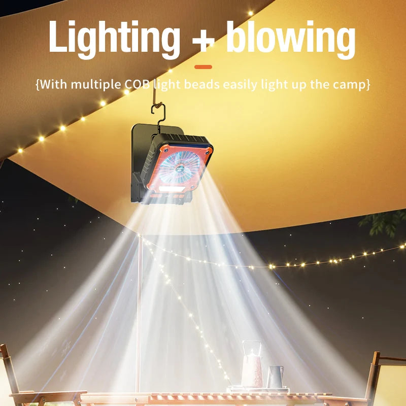 Outdoor Camping Fan Portable USB Tent Lighting LED Multifunctional