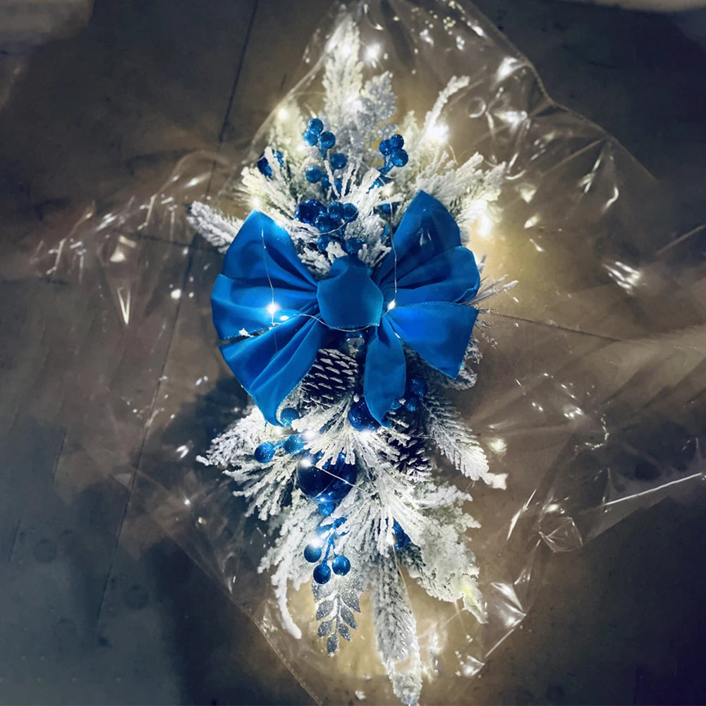 Christmas Wreath Pendants Light Atmosphere Decorative Stair Garland