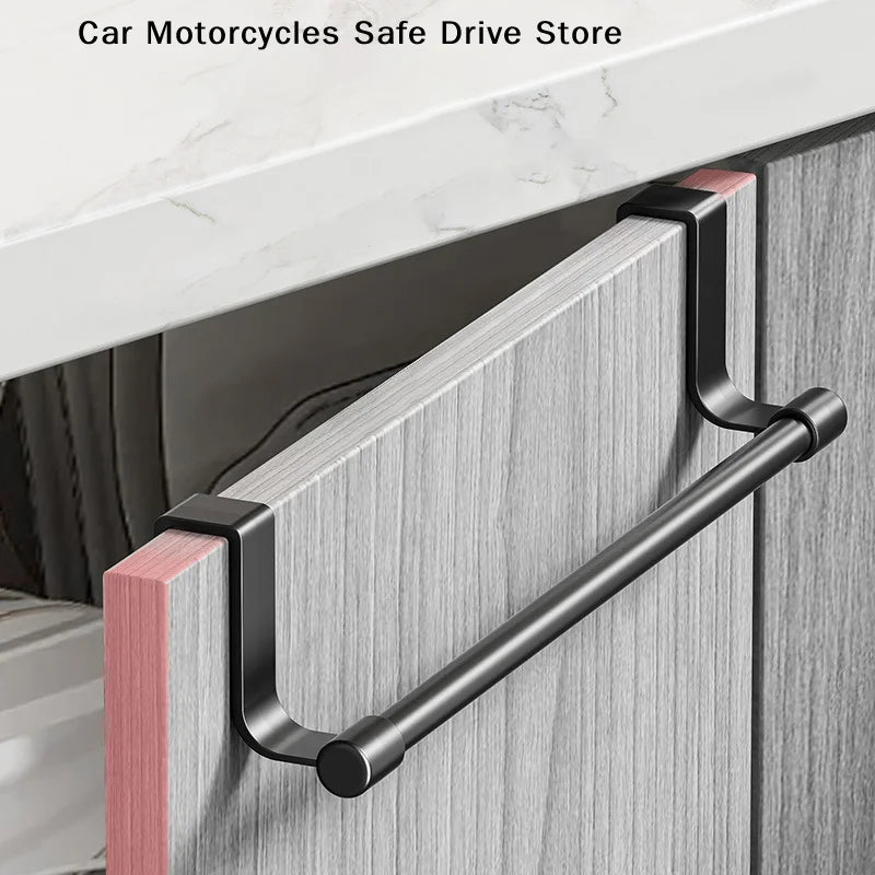 CMTowel Rod Steel Metal Wire Over Cabinet Towel Rack Storage