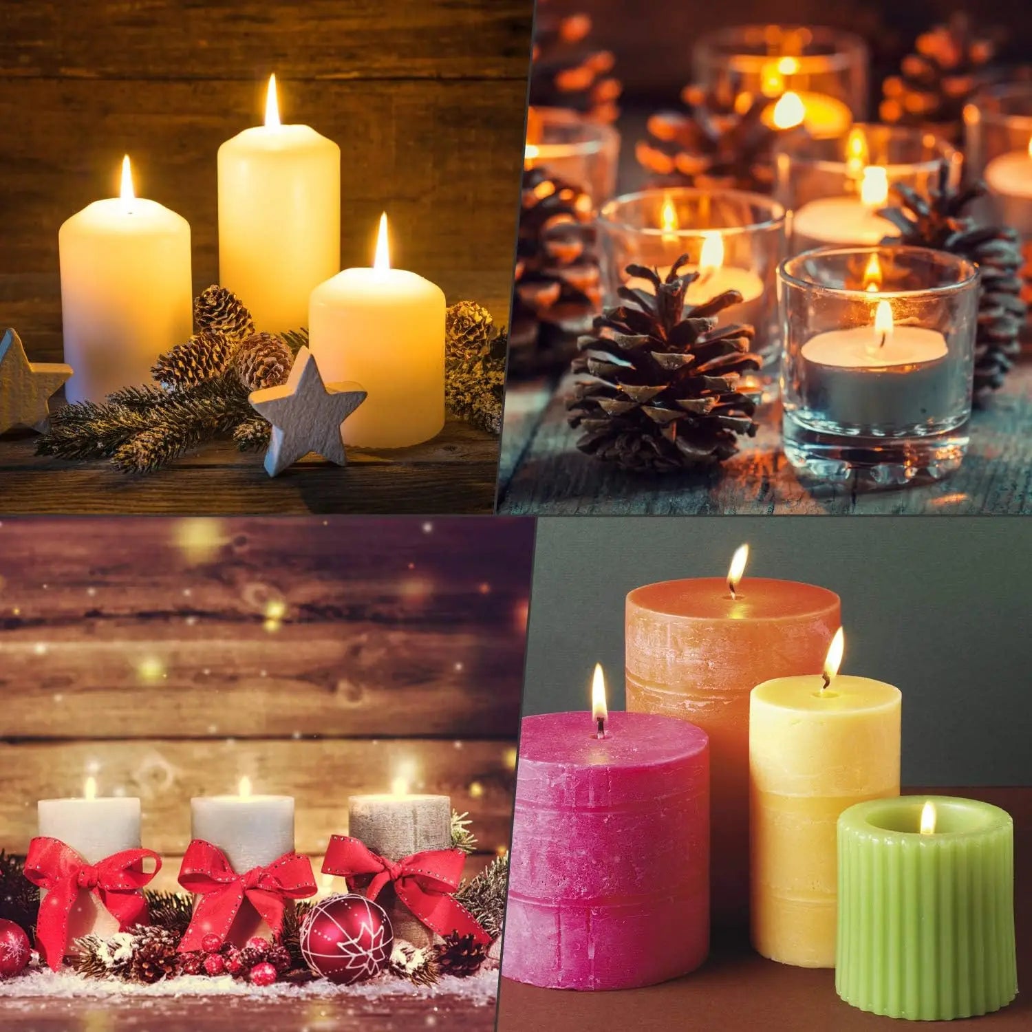 DIY Candle Making Kit – 50 Wicks, Metal Holder & Glue Dots Candle Making Kit Zpaxo